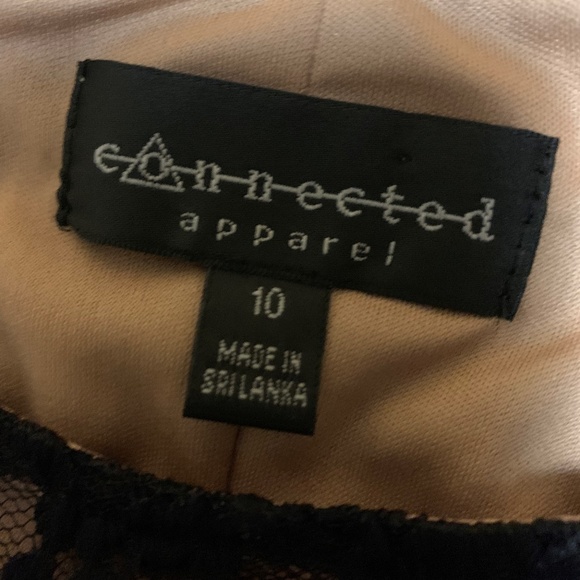 Black Lace Short Sleeve Dress - Picture 4 of 5